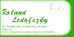 roland ledofszky business card